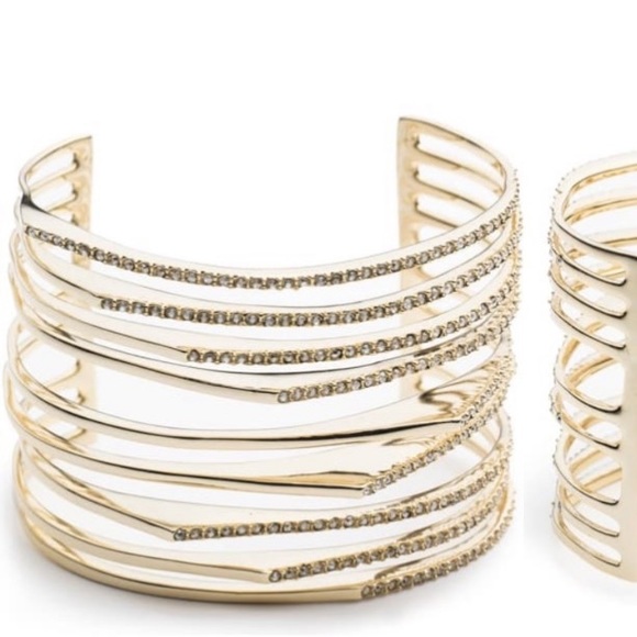 Alexis Bittar Jewelry - Alexis Bittar crystal encrusted origami cuff NEW